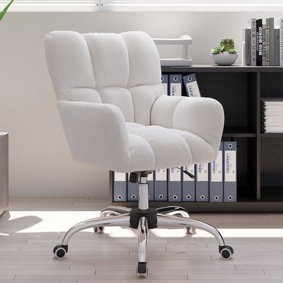 just $499.99, you can buy the best Modern White Office Chair Upholstered Cotton & Linen Swivel Task Chair Height Adjustable, one of the Office Chairs on Homary US, with free shipping. Modern White Office, Bedroom Desk Chair, Comfy Office Chair, White Desk Chair, Desk Chair Comfy, Cute Desk Chair, Modern Desk Chair, White Office Chair, Study Chair