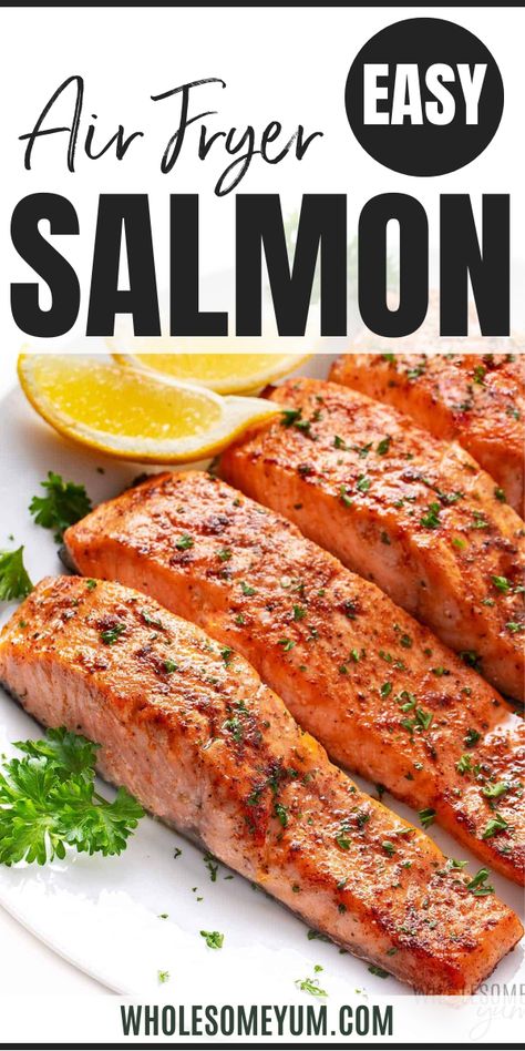 Air Fryer Salmon Recipe Cook Frozen Salmon, Salmon In Air Fryer, Salmon Filets, Air Fryer Fish, Frozen Salmon, Easy Salmon Recipes, Fried Salmon, Air Fry Recipes, Salmon Seasoning