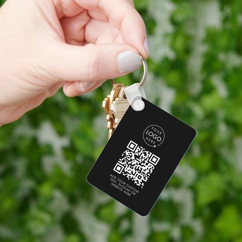 QR Code | Business Logo Professional Simple Black Personal Branding Design, Qr Code Business, Logo Professional, Black Keychain, Black Business, Keychain Gift, Free Birthday Stuff, Monogram Initials, Keepsake Gift