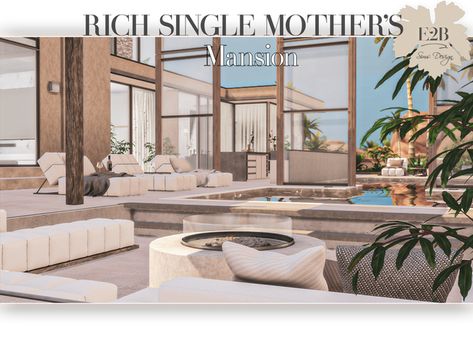 RICH SINGLE MOTHER'S MANSION | Patreon Sims 4 Millionaire Mansion, Sims 4 Family Home Patreon, Sims 4 Kim Kardashian House, Sims 4 Cc Mansion Furniture, Sims 4 Millionaire Cc, Sims 4 Cc Patreon Build, Sims 4 Rich Family House, Sims 4 House Furniture Cc Patreon, Sims 4 Rich House Cc