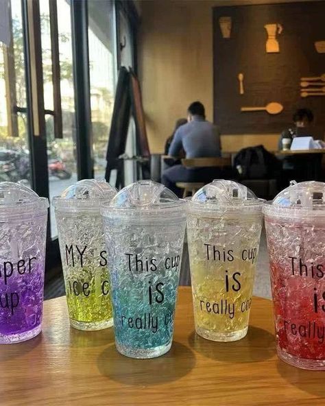 Cute water bottles just for you, your friend and your friend's friend.✨ Glass cup with straw N6500 Fancy sliding cup N75000 Square Glass cup with straw 7500 3 in 1 Rainbow water battle N11500 Summer Iced Drinks, Fancy Water Bottles, Apricot Smoothie, Kawaii Cups, Fancy Cup, Smoothie Straw, Ice Cup, Raspberry Smoothie, Cute Water Bottles