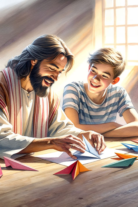 Jesus Christ art about childlike faith Jesus Smiling, Jesus Love Images, Childlike Faith, Christian Cartoons, Jesus Christ Painting, Jesus Artwork, Jesus Christ Artwork, Pictures Of Christ, Jesus And Mary Pictures