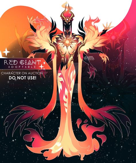 Red Giant Star, Adoptable Auction, Space Character, Giant Star, Red Giant, My Notes, The Solar System, Anime Wolf, Cartoon Character Design