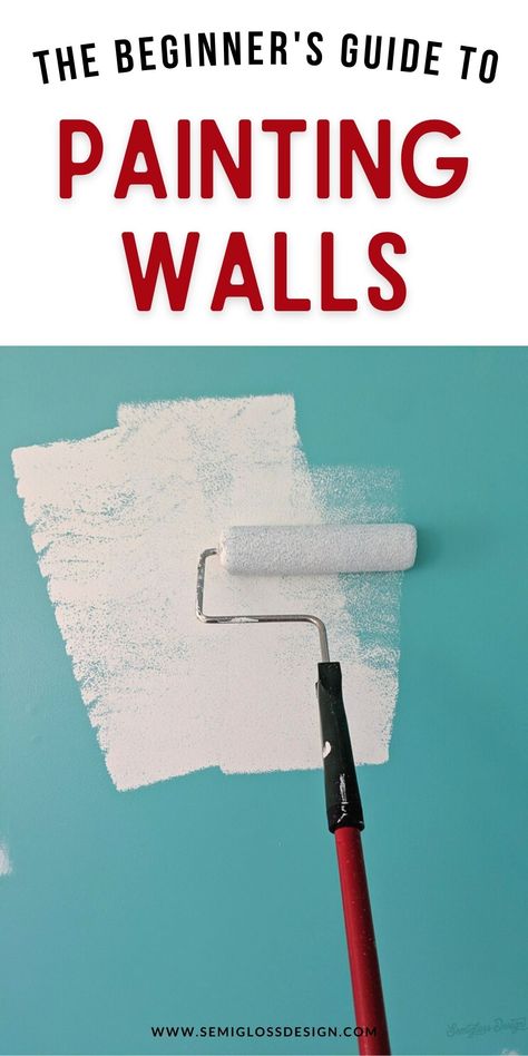 a paint roller painting white paint on teal wall Supplies To Paint A Room, How To Paint A Room Like A Pro, Supplies Needed To Paint A Room, How To Paint Like A Pro, Paint Can Diy, How To Paint A Room, How To Paint Behind A Toilet, Painting Rooms, Paint Like A Pro