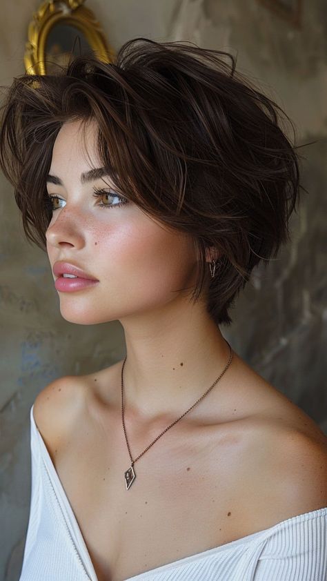 Textured Bob Hairstyles, Haircut Inspo, Hair Inspiration Short, Round Face Haircuts, Pixie Hair, Short Hair Haircuts, Short Haircut, Pixie Hairstyles, Short Hair Cuts For Women