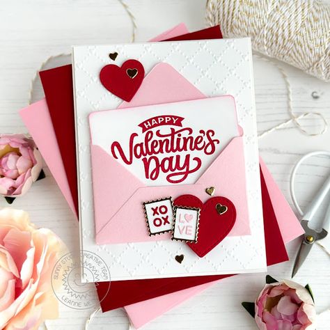 Gift Card Envelope, Sunnies Studios, Straight From The Heart, Valentines Greetings, Heart Valentines, Handmade Valentine, Wedding Anniversary Cards, St Valentin, Heart Cards