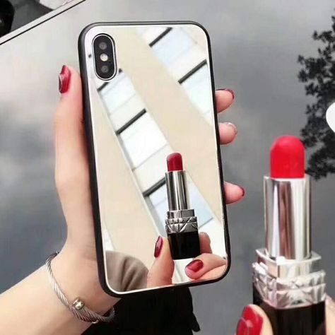 Luxury Mirror Case For iPhone X 8 8 Plus 7 7 Plus 6 Plus XS MAX XR Case Back Cover Hard Acrylic + TPU Shell Fundas Coque Capa Mirror Phone Case, Leather Mirror, Luxury Mirror, Fashion Mirror, Leather Phone Case, Cover For Iphone, Coque Iphone, Makeup Mirror, Iphone 5s