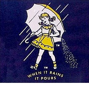 Morton Salt ad, 1912 Morton Salt Girl, When It Rains It Pours, Morton Salt, Cartoon Photo, Table Salt, Vintage Memory, When It Rains, I Remember When, Sweet Memories