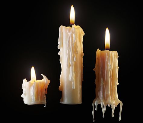 Candle Tattoo, Old Candles, Candles Photography, Dripping Candles, Painted Candles, Candle Aesthetic, Candle Art, Candle Flames, Ap Art