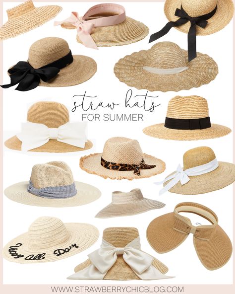 Straw Hats Outfit, Hats For Summer, Atlanta Style, Womens Straw Hats, Atlanta Fashion, Summer Straw Hat, Types Of Hats, Summer Hats For Women, Bags Handmade