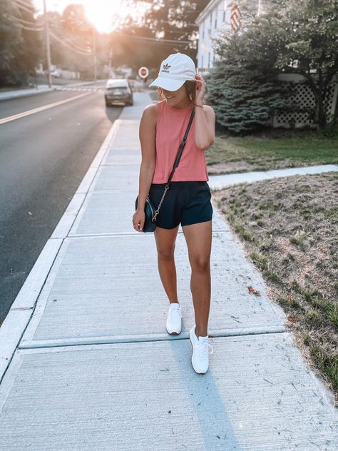 Athletic Outfit Summer, Running Shorts Outfit, Casual Athletic Outfits, Sports Mom Outfit, Fuzzy Sweater Dress, Athleisure Outfits Summer, Athleisure Outfit, Amazon Fashion Finds, Insta Bio