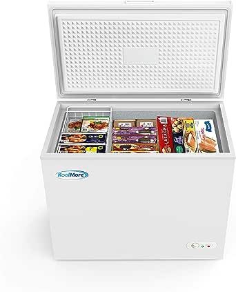 Amazon.com: KoolMore SCF-7C Deep Chest Freezer with Two Wire Basket, 7 cu. ft. Food and Meat Storage, for Commercial and Home Use ETL Certification, White : Appliances Hiding A Deep Freezer, How To Hide Deep Freezer, Hiding Deep Freezer, Pre Made Meals, Deep Freezer, Beef Steaks, Wire Basket Storage, Aluminum Sheets, Chest Freezer