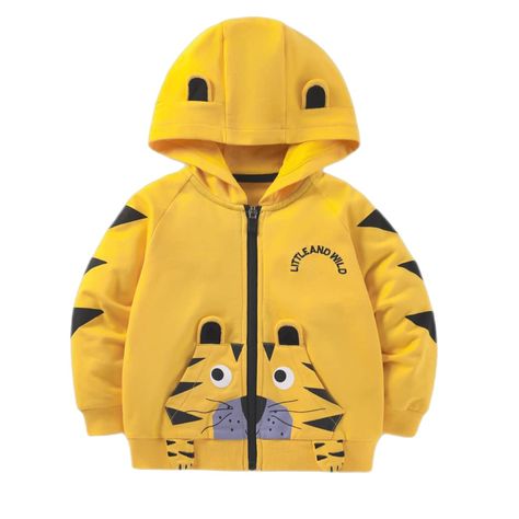 PRICES MAY VARY. 100% Cotton Zipper closure 100% cotton 100% brand new and high quality Boys spring and autumn jacket, zipper opening and closing. Cartoon dinosaur fox printing, front zipper, easy to put on and take off the , comfortable and breathable fabric, Very suitable for daily wear, vacation, outdoor sports, hiking, camping, running and walking. It is the best gift for Christmas, birthday, Halloween, Thanksgiving, etc. Note: please follow the normal size to buy, thank you. Suitable for bo Toddler Outerwear, Baby Boy Coat, Hooded Coats, Cartoon Tiger, Bjj Gi, Boys Pattern, Cozy Coats, Winter Fit, Stylish Coat