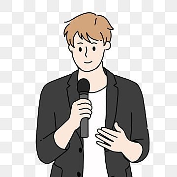 Public Speaking Drawing, Speaking Drawing, Mic Png, Talk Boy, Png Character, Transparent Illustration, People Speaking, Record Design, Boy Clipart