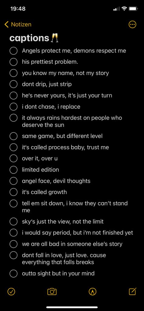 Insta High Light Ideas, Ig Bio Ideas Baddie Short, Captions For Pictures Of Yourself 2023, Picture Backrounds Ideas, Twitter Bios Ideas Aesthetic, Things To Say In Your Bio, Dont Care Captions For Instagram, Hot Day Captions Instagram, Insta Captions 2023