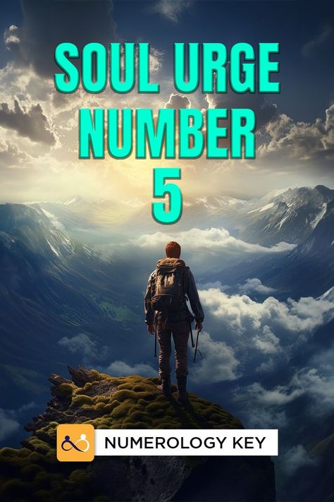 Understand the vibrant and explorative nature of Soul Urge Number 5 and Its adventurous spirit. This guide unpacks the characteristics of those driven by curiosity and a desire for constant motion. 

Find out how this soul urge affects your decision-making, lifestyle, and interactions. We provide practical tips on embracing your adventurous spirit while maintaining stability. 

Perfect for anyone who feels constrained by routine. Click to unlock the secrets of your soul number! Soul Urge Number, Expression Number, Numerology Numbers, Learn To Meditate, Feeling Trapped, Meditation Techniques, Best Careers, Spiritual Path, Spiritual Wisdom