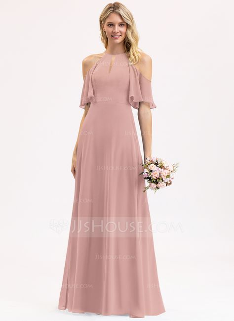 Lunar Butterfly, Wedding Reception Attire, Nude Dresses, Long Gown For Wedding, Floor Length Chiffon Bridesmaid Dresses, Nude Dress, Teenage Fashion, Bridesmaids Dress, Wedding Prep