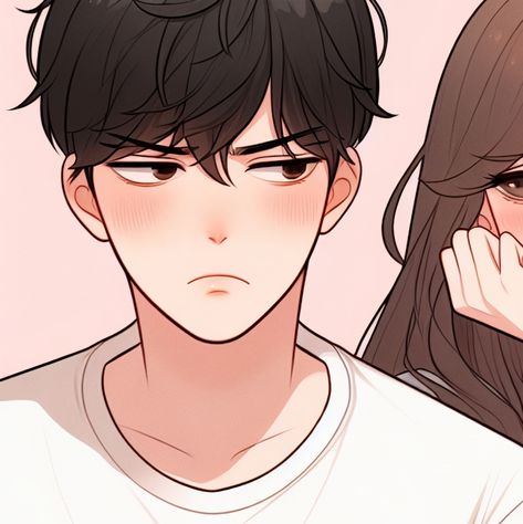 Double Dp For Couples, Couple Profile Pictures Matching Ulzzang, Profile Picture Aesthetic Couple Dp, Foto Coupel, Couple Dp Anime, Cartoons Dp, Avt Couple, Animation Art Sketches, Photos For Profile Picture