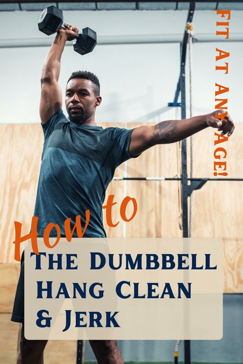 The dumbbell hang clean and jerk is a weightlifting exercise that targets multiple muscle groups. It is a challenging movement, but makes for a great introduction to Olympic weightlifting for beginners. It has also become a regular at the CrossFit Games and daily WOD programming since the dumbbell was introduced during the 2017 CrossFit Open, so it's a great movement to get comfortable with. Hang Cleans Exercise, Hang Clean Workout, Weightlifting For Beginners, Hang Clean, Body Exercise, Olympic Weightlifting, Power Clean, Crossfit Games, Total Body Workout