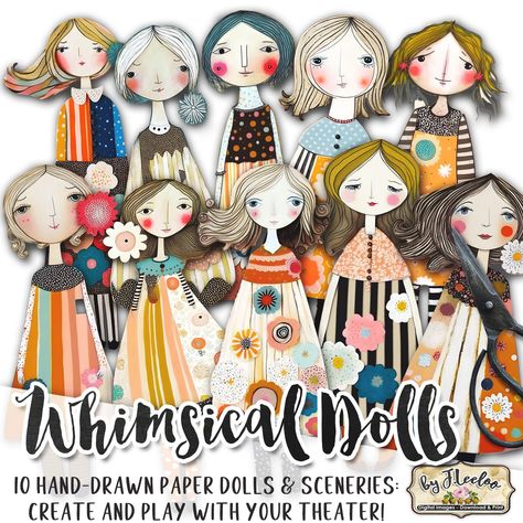 Collage Dolls, Collage Ephemera, Queen Bees Art, Collage Supplies, Etsy Tutorial, Collage Images, Papel Vintage, Journaling Supplies, Art Whimsical