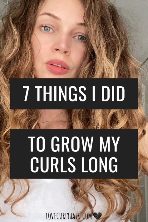 7 ways to grow curly hair long How To Ask For My Haircut Curly, Tips For Healthy Curly Hair, Tips To Grow Curly Hair Faster, Curly Haircuts For Long Hair, Growing Long Curly Hair, How To Get Long Curly Hair Naturally, How To Start Curly Hair Journey, Grow Curly Hair Faster Natural Curls, Curly Hair Health Tips