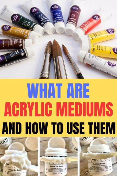 Gesso Art, Acrylic Gel Medium, Acrylic Paint Mediums, Acrylic Medium, Acrylic Painting Diy, Acrylic Painting Lessons, Modeling Paste, Acrylic Painting Tips, Acrylic Pouring Art