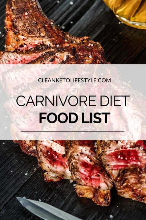 Complete Carnivore Diet Food List - Beginner Friendly - Clean Keto Lifestyle Caveman Diet, Clean Keto, Carnivore Diet, Low Carb Vegetables, Keto Lifestyle, Diets For Beginners, Diet Food List, Food List, Human Race