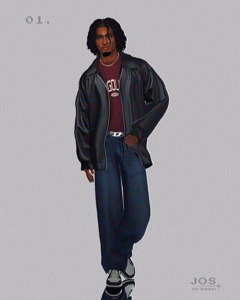 Sims 4 Male Clothes Grunge, Male Cc Pants, Sims Male Outfits, Sims4 Male Lookbook, Male Sims Lookbook, Mens Clothes Sims 4, Sims 4 Male Streetwear Cc, Sims 4 Cc Clothes Male Hair Black, Sims 4 Men Outfit