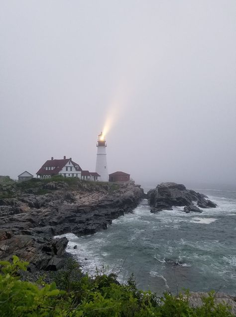 Portland Head Light Lighthouse Bedroom Aesthetic, Light House Keeper, Pictures Of Lighthouses, Old Lighthouse Aesthetic, Lighthouse Core, Lighthouse Scenery, Lighthouse Aesthetic, Lighthouse House, Lighthouse Home