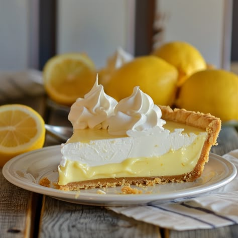 Irresistible Lemon Icebox Pie Recipe Easy Lemon Icebox Pie, Lemon Magic, Lemon Cobbler, Icebox Pies, Brownie Waffles, Lemon Icebox Pie, Lemon Pie Recipe, Citrus Desserts, Baileys Recipes