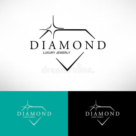 Logo With Diamond, Diamond Company Logo, Diamond Logo Ideas, Diamond Logo Design Ideas, Diamond Branding, Jewelry Logo Design Ideas, Crystal Logo Design, Jewelry Logo Inspiration, Diamond Logo Design