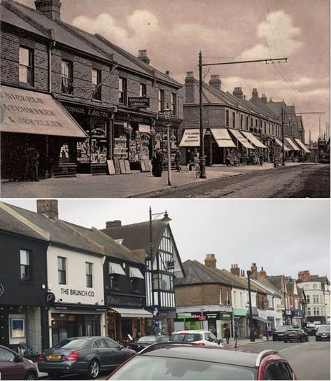 Broadway Leigh-on-Sea 1930's Then And Now Photos, Leigh On Sea, Broadway, History