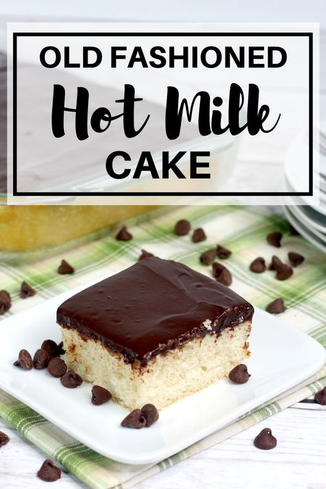 Old Fashioned Hot Milk Cake Hot Milk Cake, Chocolate Ganache Frosting, How To Stack Cakes, Gourmet Cupcakes, Fun Deserts, Milk Cake, Funnel Cake, Sweets Cake, Vanilla Chocolate