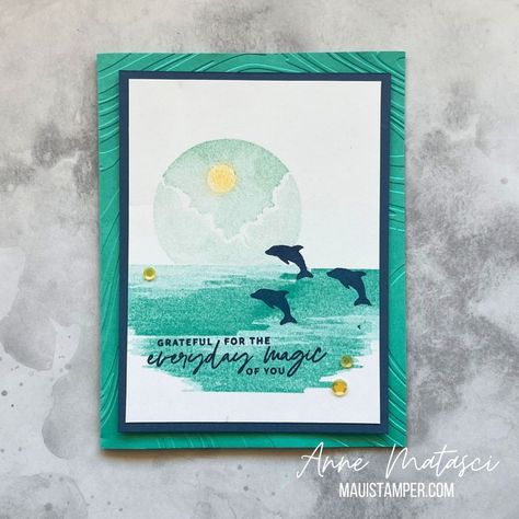 UNDER THE MOON – The Maui Stamper Masculine Cards, Su Under The Moon, Under The Moon Stampin Up Cards, Moon 2024, Moon Card, Rose Gold Accents, Under The Moon, Su Cards, 9th Birthday