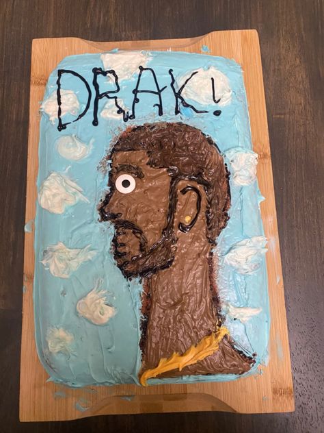 Drake Cake, Funny Cakes, Ugly Cakes, Cake Inspo, Sleepover Ideas, Bday Cake, Drake, Summer Fun, Pastel