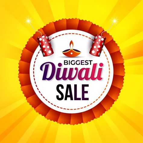 biggest diwali sale creative vector illustration. diwali festival sale banner background design with yellow background Diwali Poster Background Design Creative, Diwali Add Poster, Diwali Offer Banner, Dipawali Banner Poster, Dipawali Ka Banner, Sale Logo, Diwali Sale, Diwali Festival, Sale Banner