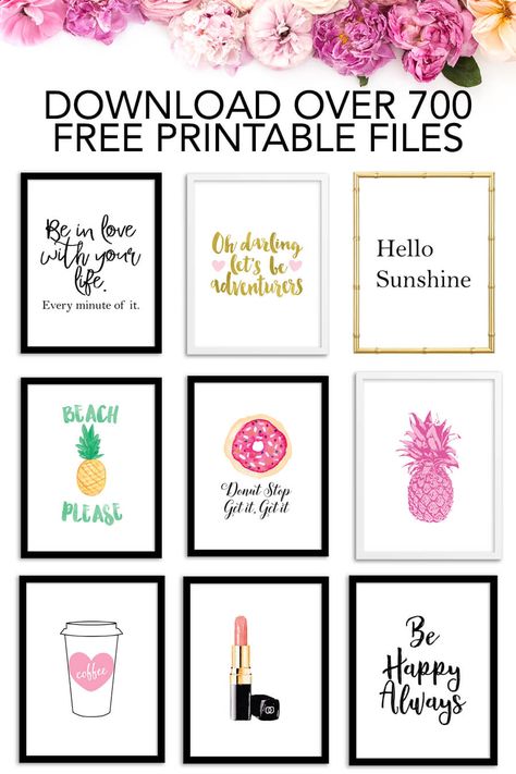 Download over 700 free printables including free printable wall art, free printable binder covers, free printable invitations and more! #freeprintables #freeprintable #printable #printablewallart #printablebindercovers #freesvgfiles #freefiles via @Chicfetti Binder Covers Printable, Free Printable Quotes, Arte Doodle, Wedding Planner Binder, Printable Wall Art Quotes, Free Wall Art, Free Wedding Printables, Free Printable Invitations, Free Printable Wall Art