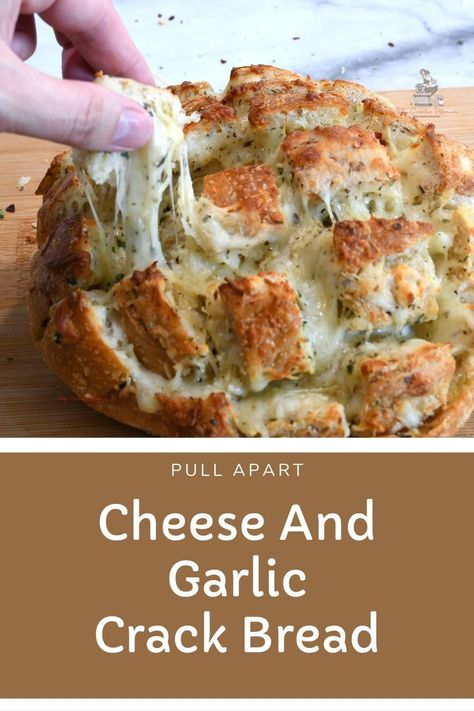 Pull Apart Cheese Bread, Peanut Butter Blondie, Cheesy Bread Recipe, Pull Apart Garlic Bread, Cheesy Pull Apart Bread, Bread Bowl Recipe, Best Homemade Bread Recipe, Bread Pull Apart Recipes, Cheese Bread Recipe