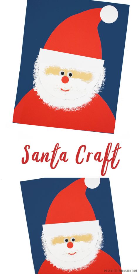 Santa Crafts For Kindergarten, Santa Crafts For Preschoolers, Santa Claus Crafts For Preschoolers, Preschool Santa Craft, Santa Preschool Crafts, Santa Craft Preschool, Easy Santa Crafts For Kids, Santa Templates Free Printable, Santa Crafts For Toddlers