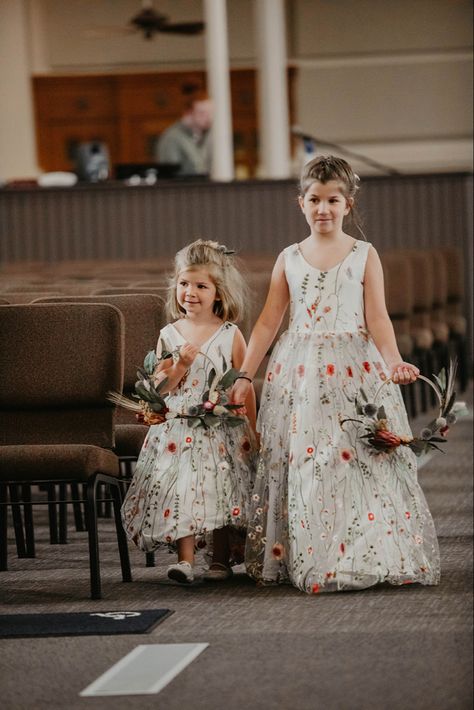 Floral Flower Girls Dresses, Boho Wedding Flower Girl Dress, Fall Wedding Flower Girl Dresses, Wildflower Flower Girl Dress, Colorful Flower Girl Dresses, Whimsical Garden Wedding Bridesmaid, Flower Girl Fall Wedding, Wildflower Wedding Bridesmaids Dress, Western Flower Girl Dresses