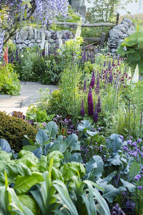 Beautiful Edible Garden, Chaos Gardening, Yorkshire Garden, Aesthetic Work Desk, Room Inspo Aesthetic, Cottage Garden Borders, Witchy Garden, Baddie Apartment, Baddie Apartment Ideas