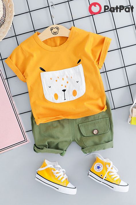 #babyfashion #babyclothing #babyclothes #babyset Adorable in the details. This is the one style that your kids may like! Round-collar. Elasticized design. Discover more fashion of baby clothing at #PatPat! Pocket Dog, Baby Boy Dress, Dog Top, Trendy Baby Clothes, Designer Baby, Fashionable Baby Clothes, Baby Boy Fashion, Trendy Baby