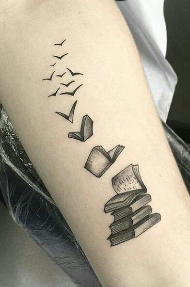 Book Tattoos, Bookish Tattoos, Model Tattoo, Literary Tattoos, Small Tattoos With Meaning, Elbow Tattoos, Small Tattoos Simple, Tattoos Geometric, Disney Tattoo