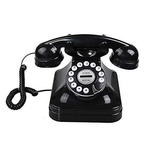 Retro Style Landline Wired Corded Table Telephone For Home Office, http://www.amazon.com/dp/B00S4OC18S/ref=cm_sw_r_pi_awdm_-sGlvb1HAHQX3 Corded Telephone, Telephone Vintage, Photo Elements, Vintage Phones, Social Determinants Of Health, Vintage Telephone, Old Phone, 背景 シンプル, Black Phone