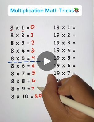 Multiplication Math Tricks!📚 #math | Multiplication Math Tricks!📚 #math | By Prof Math WizardFacebook Easy Multiplication Tricks, Easy Multiplication, Multiplication Tricks, Math Multiplication, Math Tricks, 10 Things