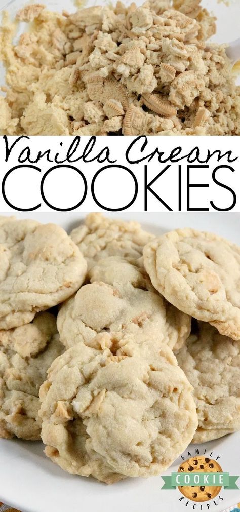 Best Vanilla Cookie Recipe, Vanilla Oreo Cookies, Golden Oreo Cookie Recipes, Vanilla Cookies Recipe, Chantilly Cookies, Blonde Cookies, Vanilla Treats, Golden Oreo Cookies, Simple Cookie Recipe