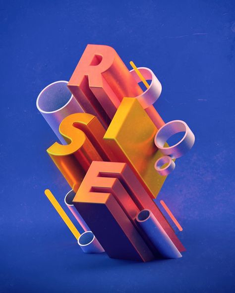 3d Typography Tutorial, Bauhaus Typography, Typography Design Alphabet, 3d Tipografi, 3d Typography Design, Typography Tutorial, Typography Drawing, Tipografi 3d, Motion Graphics Typography