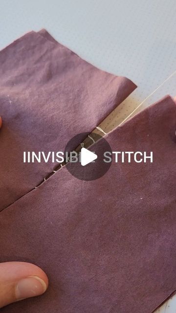 Couture, No Show Stitch Sewing, No Show Sewing Stitch, Sewing Invisible Stitch, Invisible Ladder Stitch Video, How To Do Invisible Stitch, How To Invisible Stitch, Invisible Sewing Stitch, Seamless Stitch Sewing