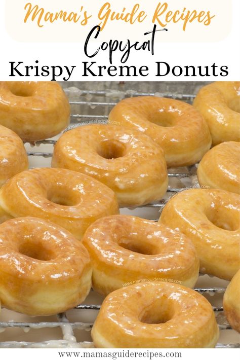 Copycat Krispy Kreme Donuts Crispy Kreme Donuts Recipe, Kristy Kreme Donut Recipes, Homemade Krispy Kreme Donuts Recipe, How To Make Krispy Kreme Donuts At Home, Crispy Creme Donut, Crispy Cream Donuts Recipe, Raised Donuts Recipe, Copycat Krispy Kreme Donut Recipe, Krispy Kreme Recipe