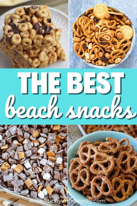 Looking for beach snacks for your next trip? You'll love all these great beach food ideas! Whether you need snacks for adults, kids or toddlers, these recipes are perfect. From trail mix to cereal bars, there are tons of great individual treats to enjoy as a picnic or on a road trip to the ocean or lake! Taco Balls, Best Beach Snacks, Beach Party Snacks, Healthy Beach Snacks, Lake Snacks, Beach Day Food, Vacation Snacks, Easy Toddler Snacks, Beach Party Food